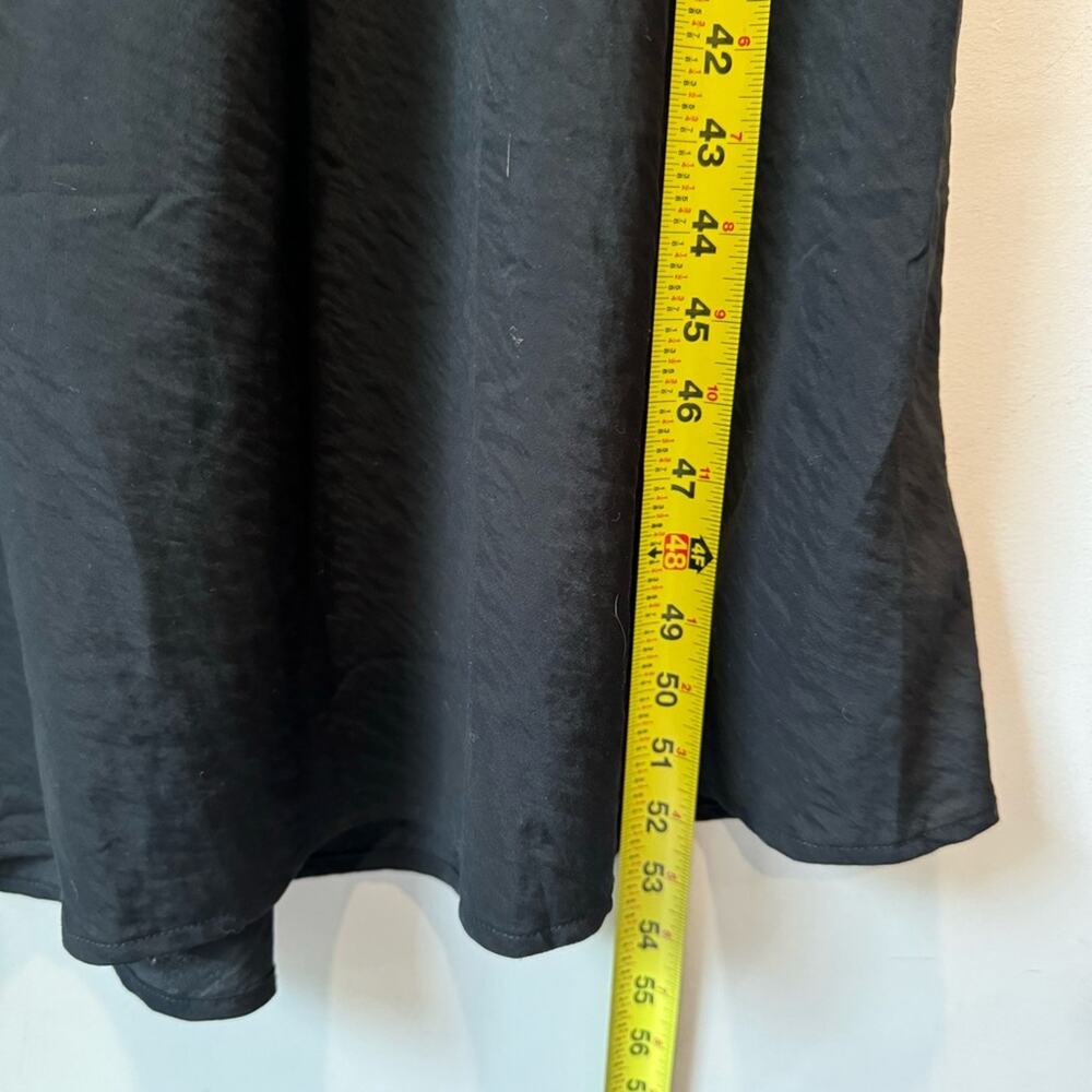 NWT Madewell The Layton Midi Slip Dress Black NK419 Minimalist Lightweight Sz 12 - Picture 9 of 10